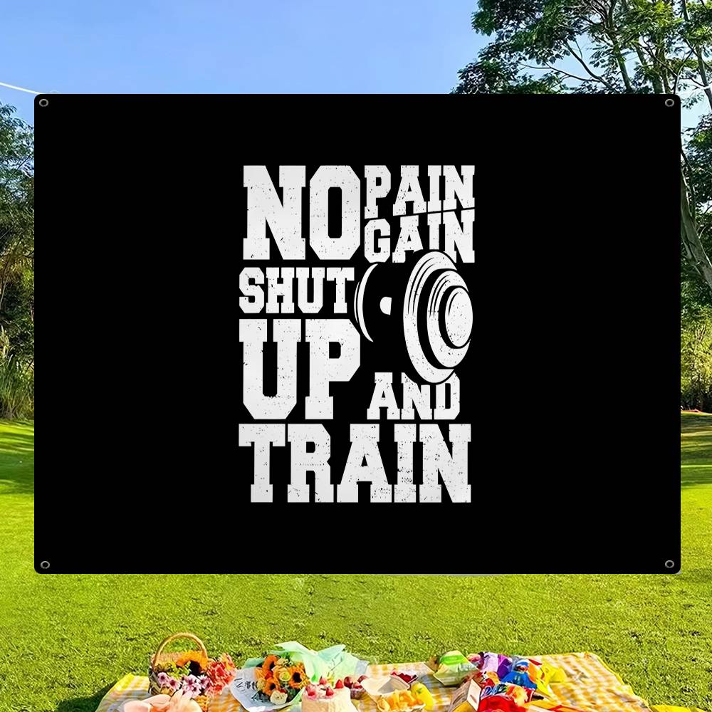 Commercial Banner Printing - No Pain No Gain GYM Advanced