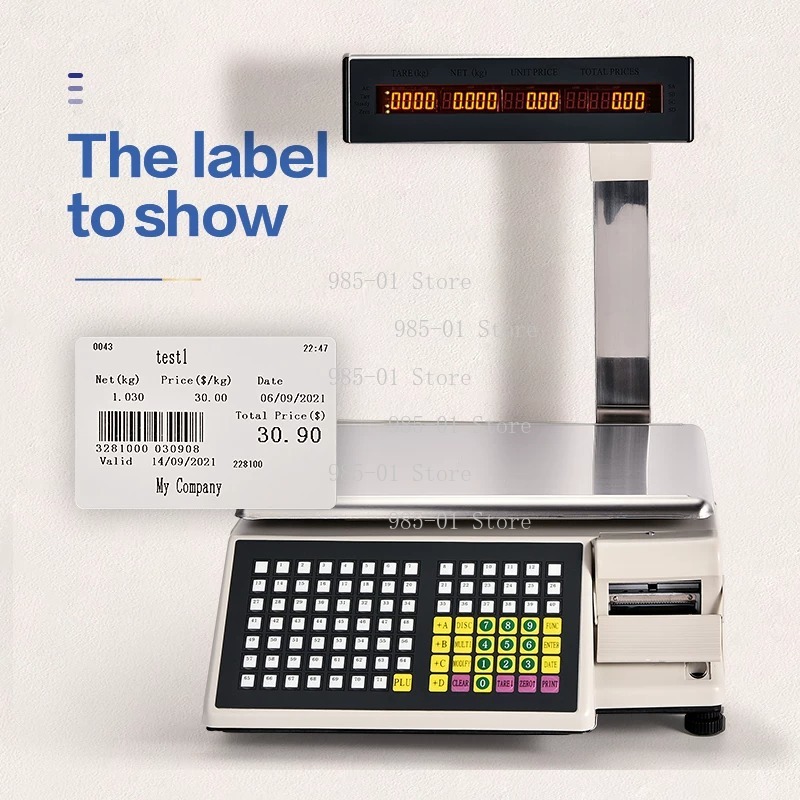 Electronic Scale with Adhesive - Commercial Label Printing Machine review and price