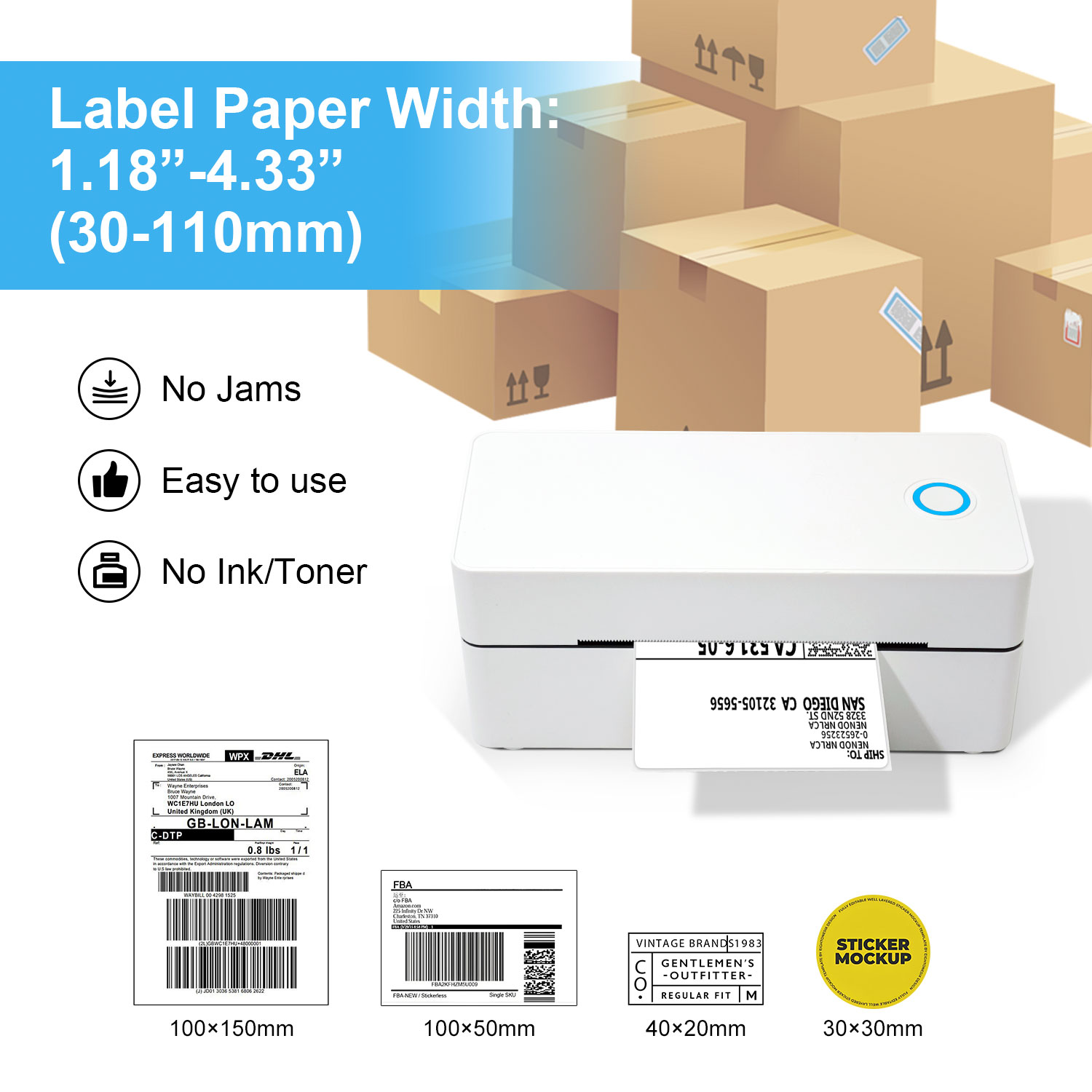OEM 110mm 4*6Inch Direct Therm - Commercial Label Printing Machine review and price