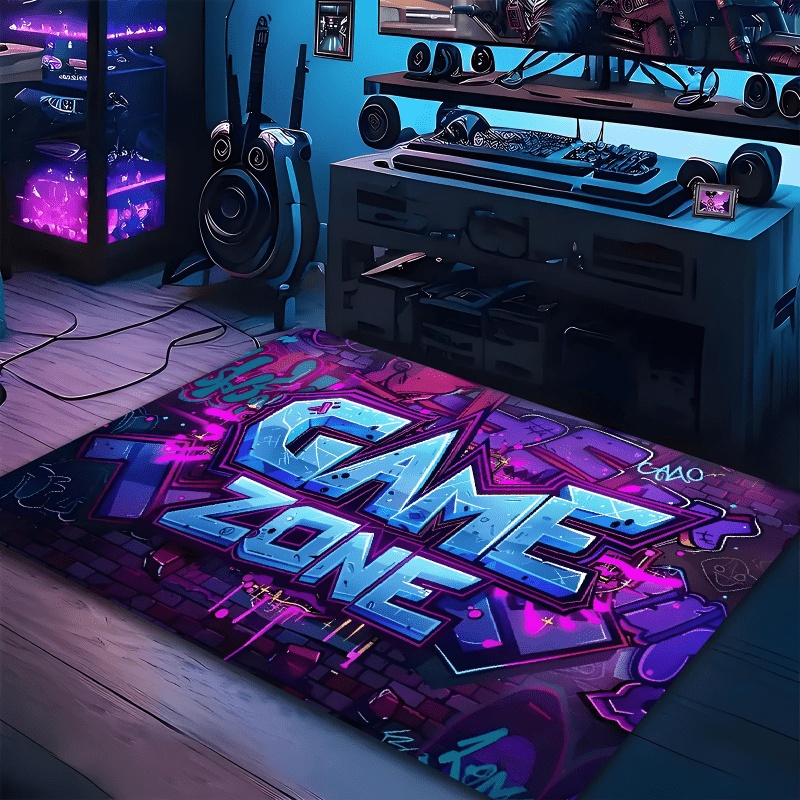 Neon Purple Blue Game Zone Gra - Commercial Wall Printing Machine review and price