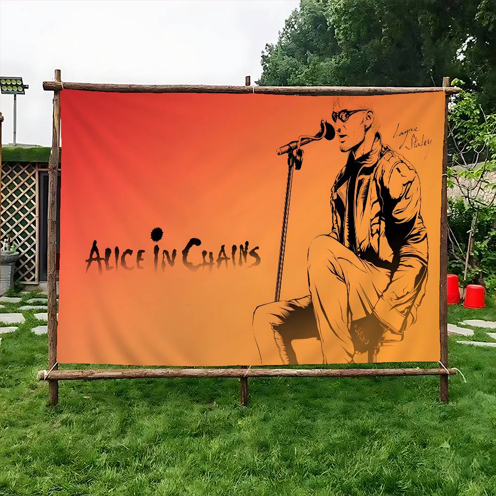 Retro Music Alice In Chains Ad - Commercial Banner Printing review and price