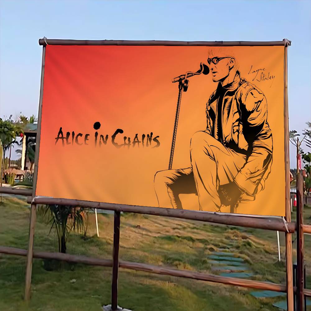 Retro Music Alice In Chains Ad - Commercial Banner Printing review and price