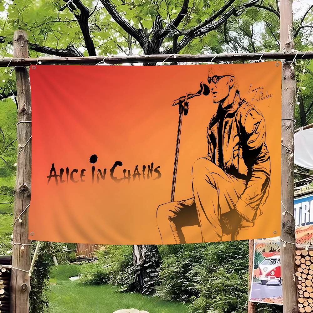 Retro Music Alice In Chains Ad - Commercial Banner Printing review and price