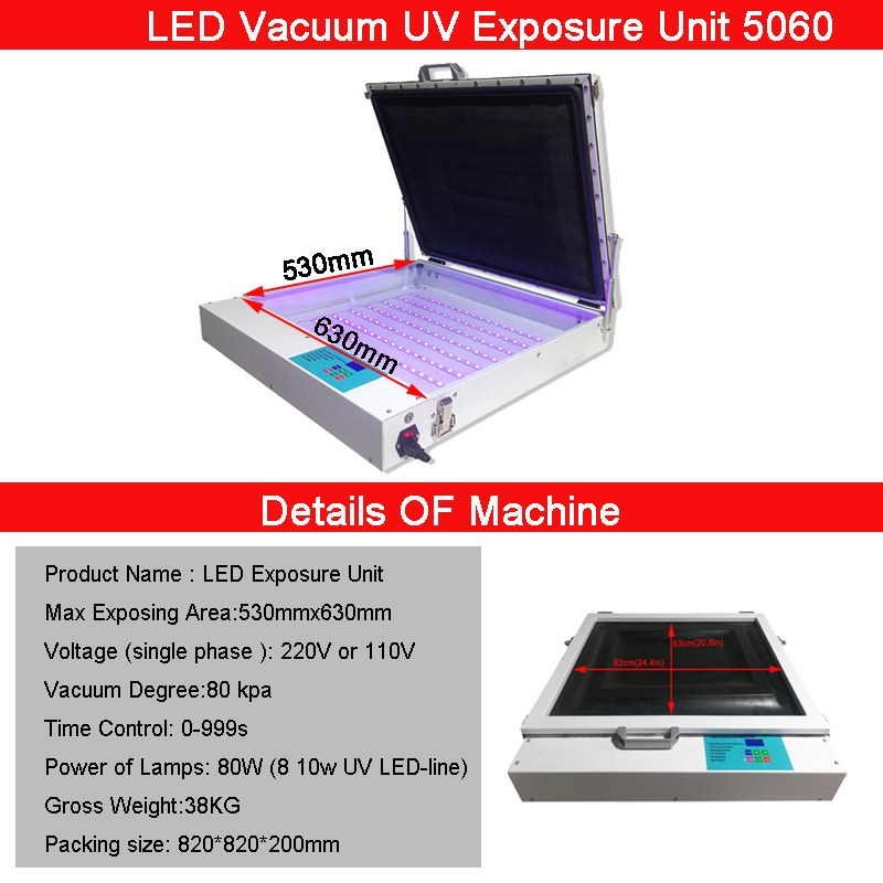 50×60cm Vacuum UV LED Screen P - Commercial Uv Printing Machine review and price