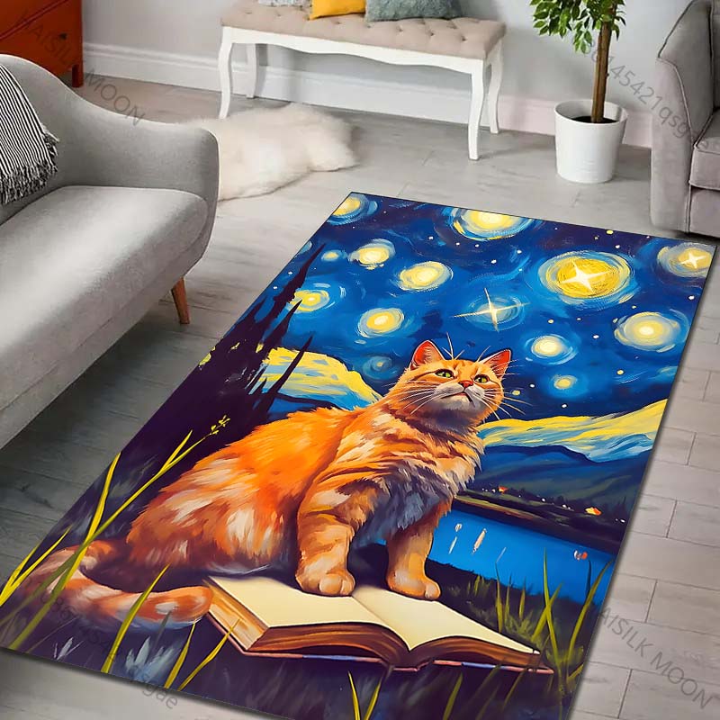 1PC Cat sitting on book under  - Printing On Commercial review and price